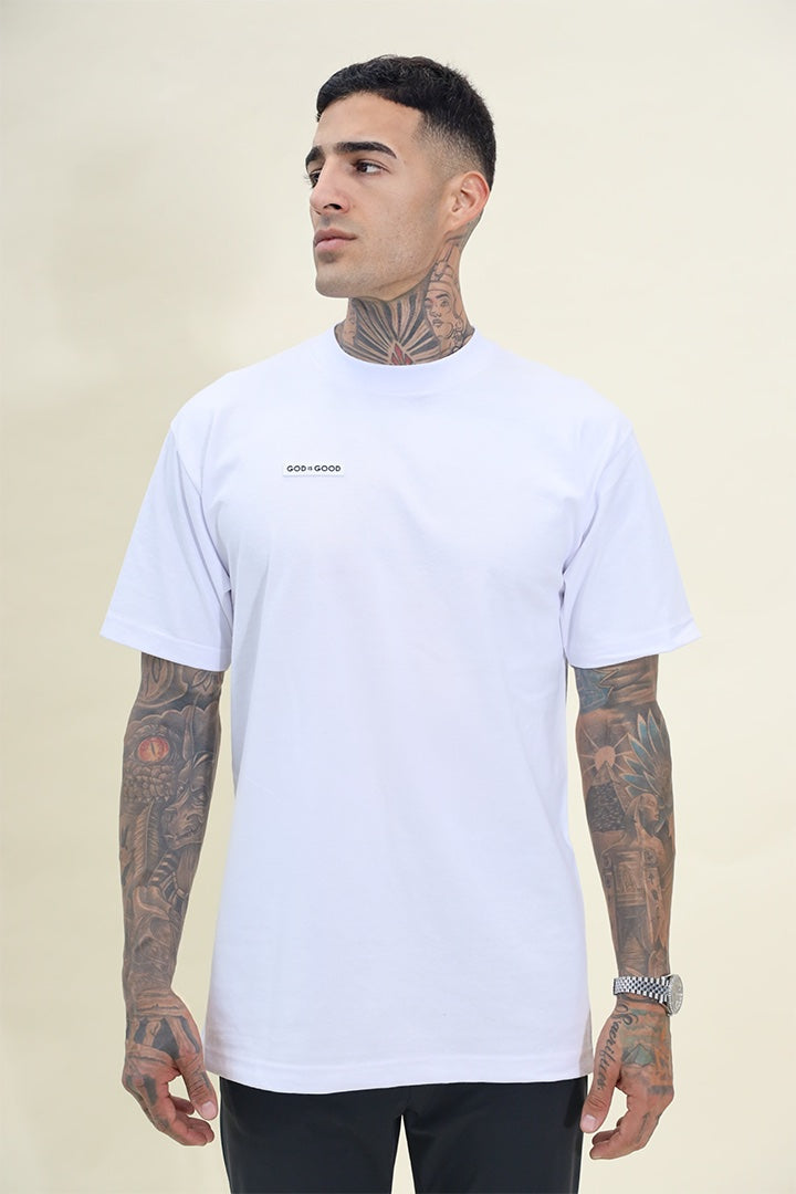 God is Good Rubber Label White T-Shirt